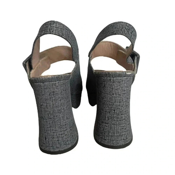 Nine West Denim Retro Platform Heeled Sandals Women’s size 9.5 - Picture 5 of 17